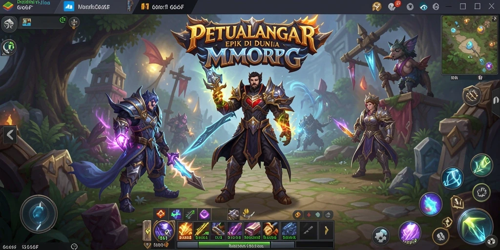 Tampilan gameplay 666F yang memukau dalam petualangan MMORPG.