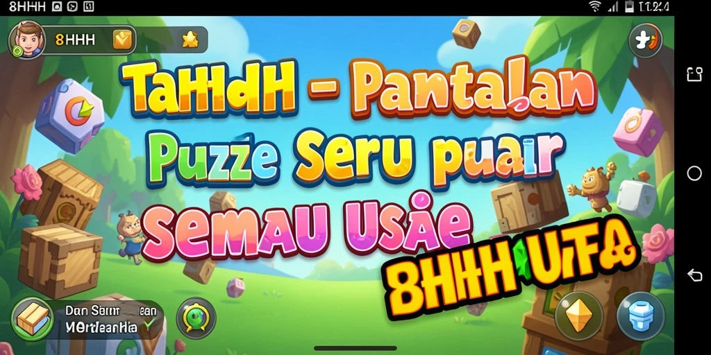 Tampilan gameplay menarik dari 8HHH saat memecahkan teka-teki.