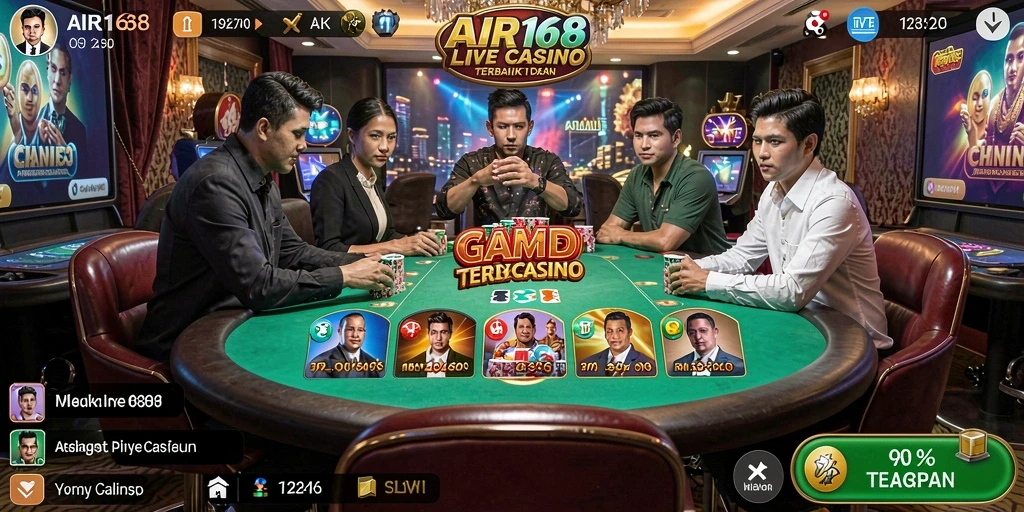 Tampilan gameplay Live Casino yang mendebarkan dan interaktif.