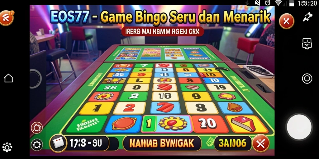 Tampilan screenshot gameplay Bingo di EOS77 yang menarik.