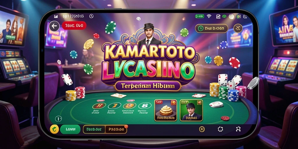 Tampilan menarik dari gameplay KAMARTOTO di Live Casino.