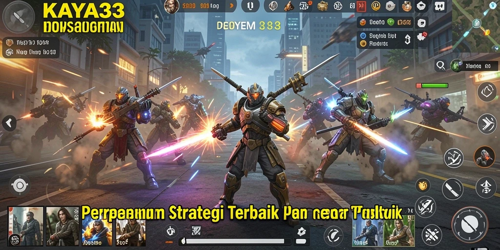 Tampilan gameplay KAYA33 menunjukkan pertempuran strategis yang mendebarkan.