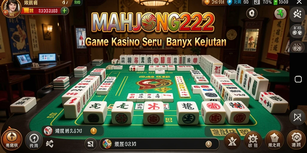 Tampilan interaktif dari game Kasino MAHJONG222 yang seru.