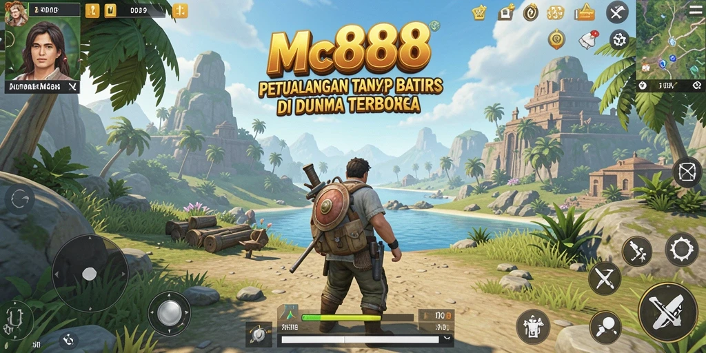 Gameplay seru dari MC888 dalam dunia terbuka yang luas.