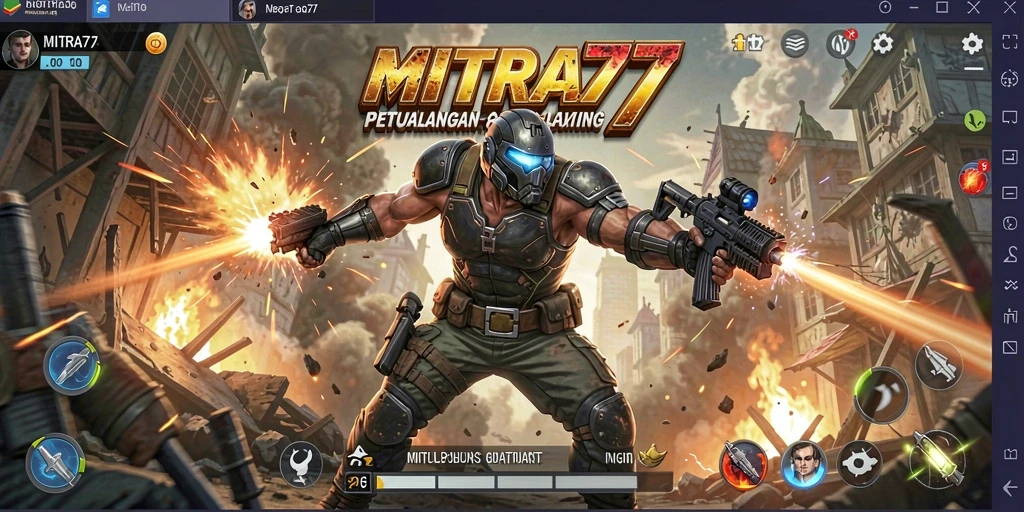 Tampilan gameplay menarik dari MITRA77 dengan aksi pertarungan yang seru.