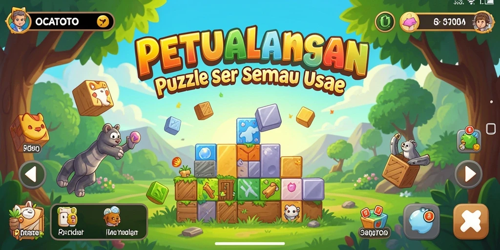 Screenshot OCATOTO menampilkan action gameplay puzzle yang seru.
