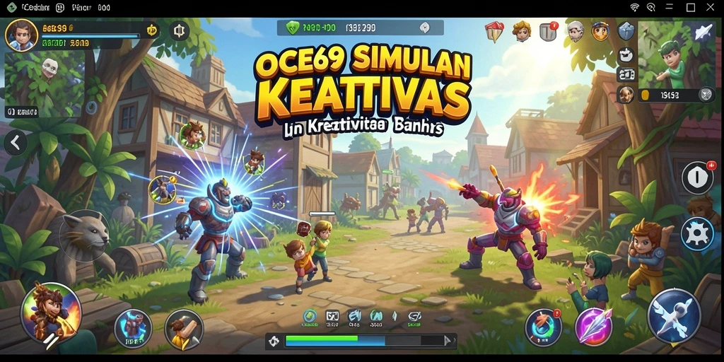 Tampilan gameplay OCE69 yang menarik dan penuh warna.