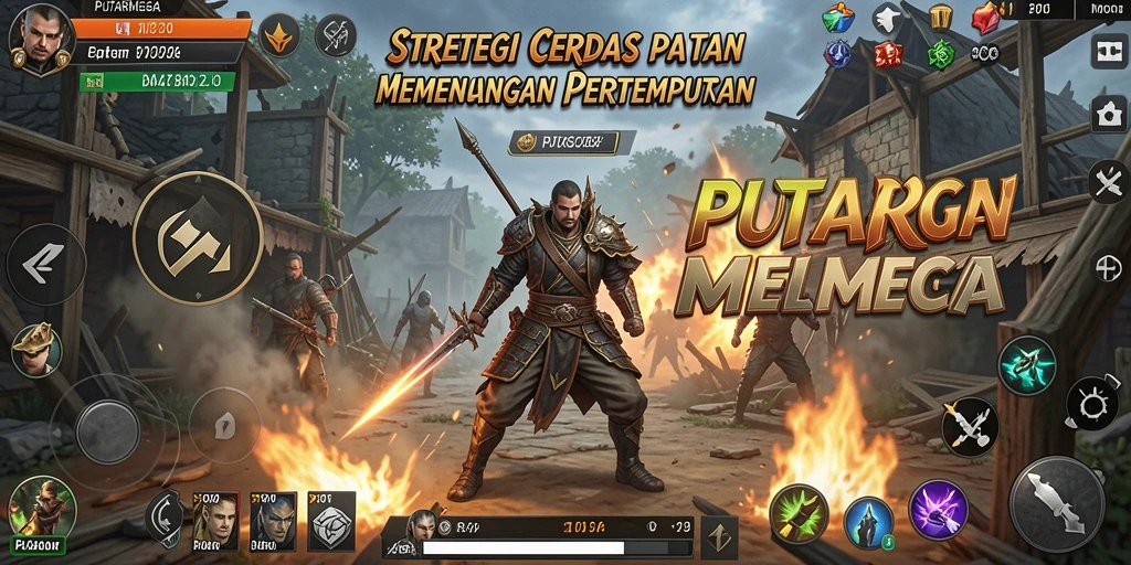 Screenshot gameplay PUTARMEGA menunjukkan strategi dan tantangan mendebarkan.