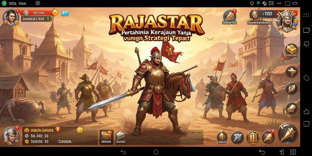 Tampilan gameplay RAJASTAR yang menegangkan dalam Tower Defense.