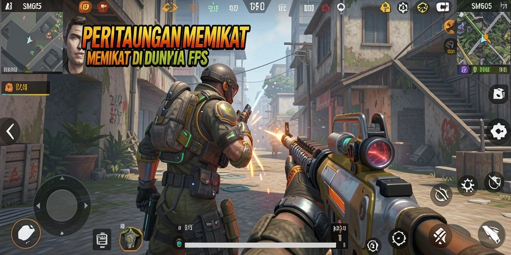 Gameplay SM605 menampilkan aksi tembak-menembak yang intens dan mendebarkan.