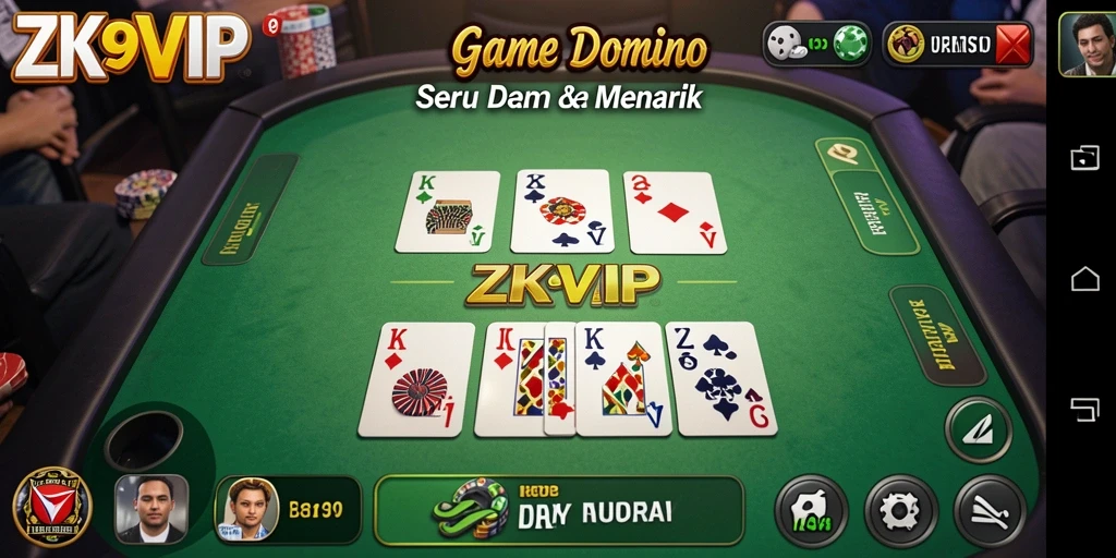 Tampilan gameplay menarik dalam ZK9VIP dengan elemen Domino.